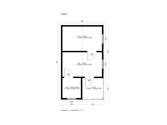 Holzhaus Brzózka 4x7m 28m2