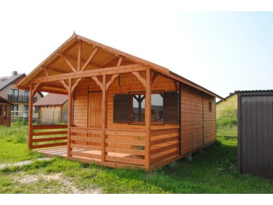 Dom drewniany Jesion 2  4,5 x 5,5m + 2m taras 24m2