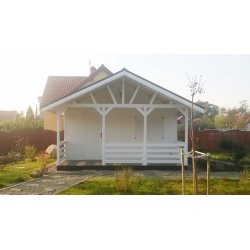 Dom drewniany Jesion 2  4,5 x 5,5m + 2m taras 24m2