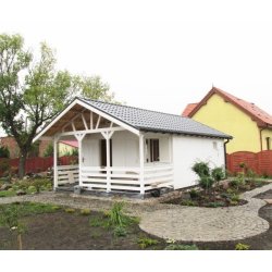 Holzhaus Jesion 2b 5 x 5m + 2m Terrasse 25m2