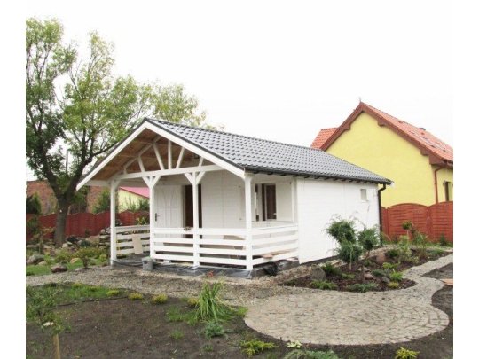 Holzhaus Jesion 2b 5 x 5m + 2m Terrasse 25m2