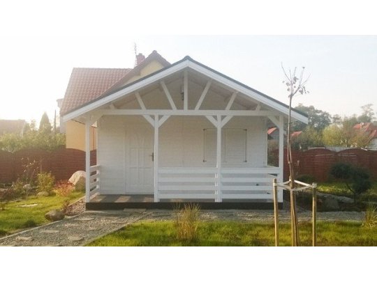 Holzhaus Jesion 2b 5 x 5m + 2m Terrasse 25m2