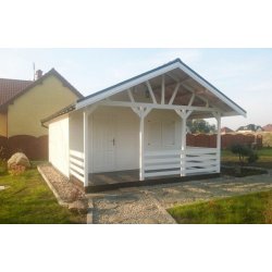 Dom drewniany Jesion 2b 5 x 5m + 2m taras 25m2