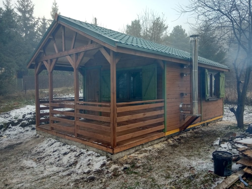 Holzhaus Jesion 2b 5 x 5m + 2m Terrasse 25m2