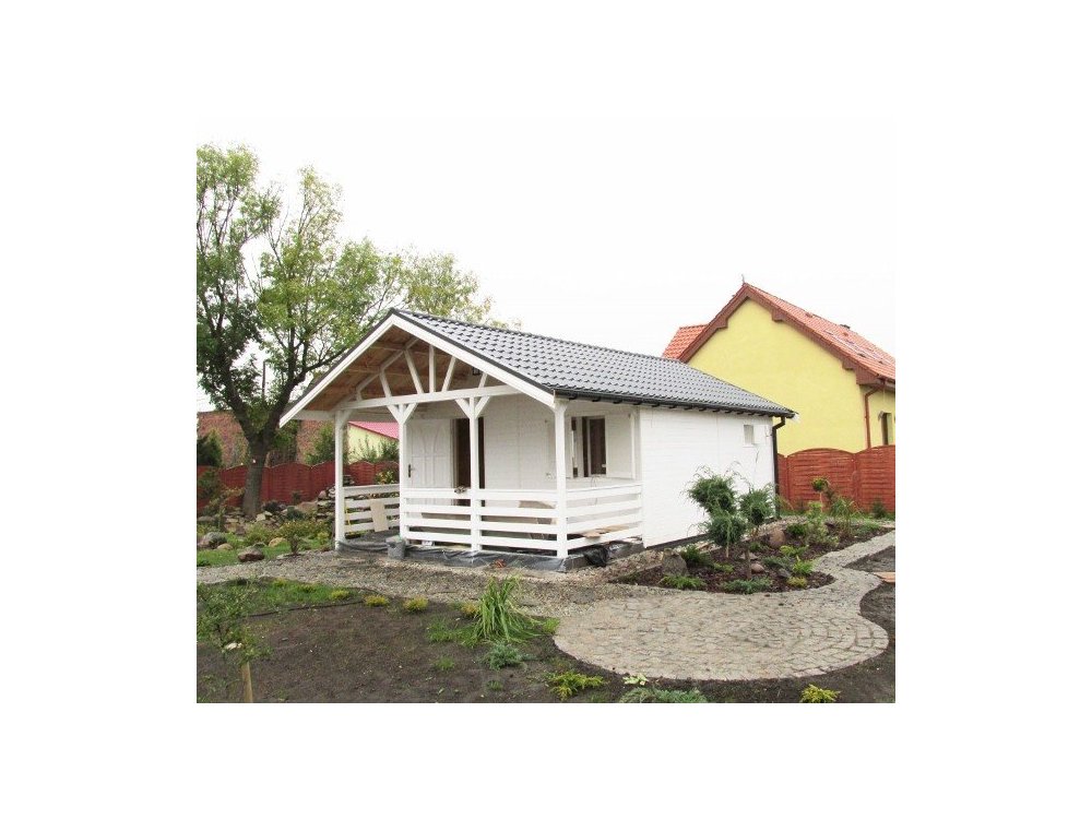 Wooden house Ash 2c 4x4m + 2m terrace 16m2