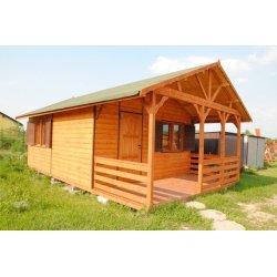 Wooden house Ash 2c 4x4m + 2m terrace 16m2