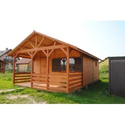 Wooden house Ash 2c 4x4m + 2m terrace 16m2