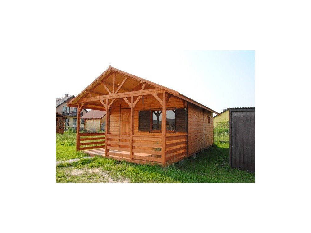 Wooden house Ash 2c 4x4m + 2m terrace 16m2