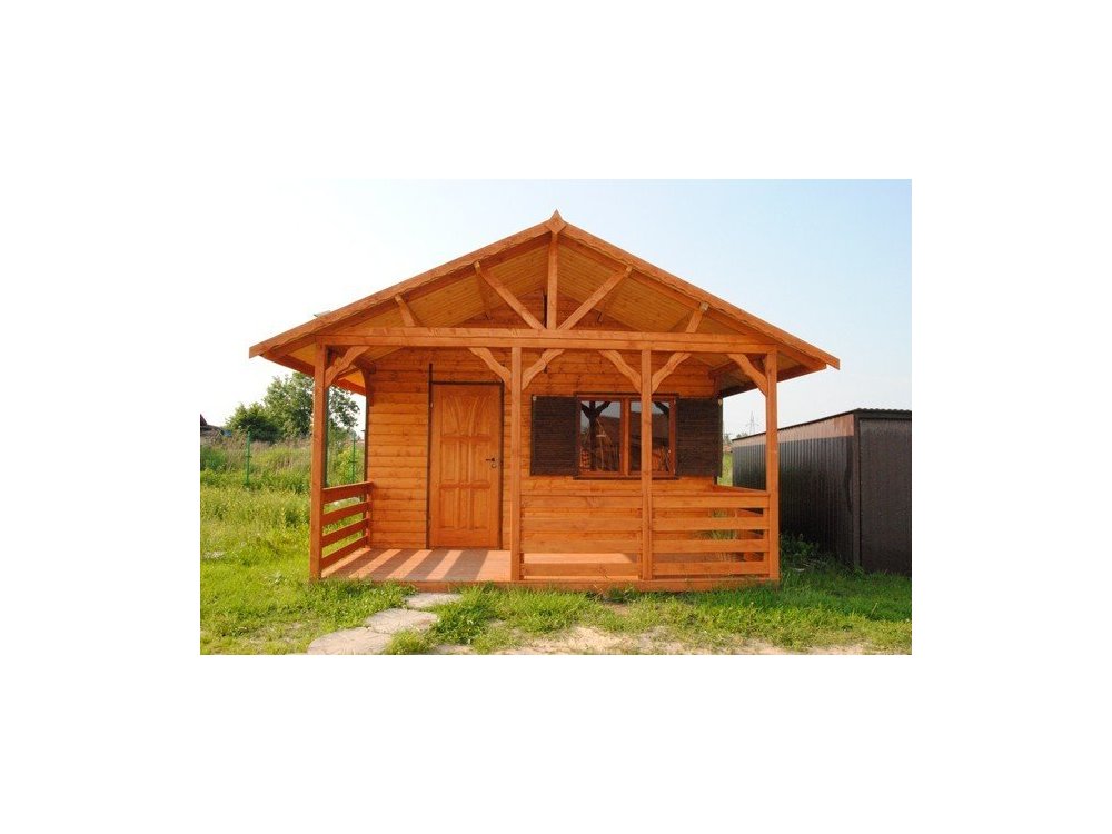 Wooden house Ash 2c 4x4m + 2m terrace 16m2