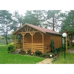 Wooden house Ash 2c 4x4m + 2m terrace 16m2