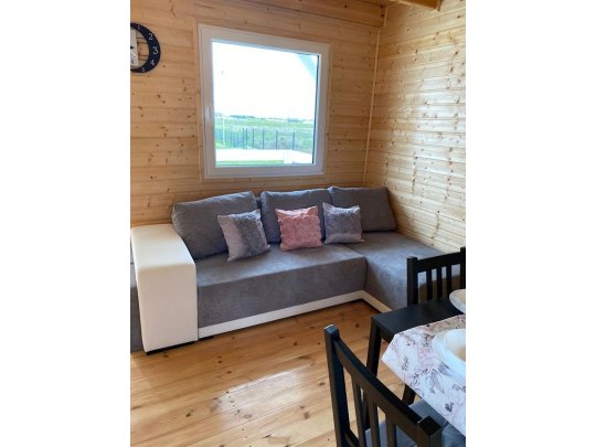 Dom drewniany Jarząb 4x4,3m + 2m taras 24m2