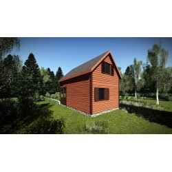 Wooden house Jarząb A 4x5m + 2m terrace 20m2