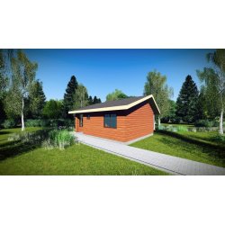 Holzhaus Robinie B 7 x 6m 42m2