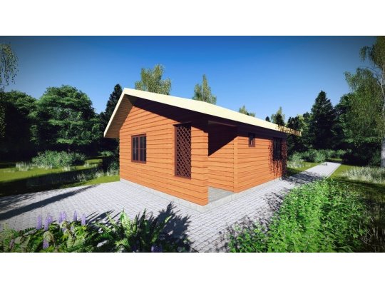 Holzhaus Robinie B 7 x 6m 42m2