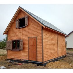 Wooden house Wierzba A 5x4m 20m2