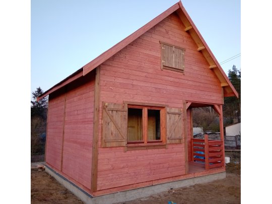 Dom drewniany Wierzba D 5x7m 35m2