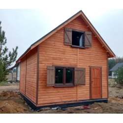 Dom drewniany Wierzba D 5x7m 35m2