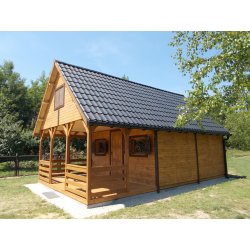 Holzhaus Morawa 4,5x5,5m + 2m Terrasse 25m2