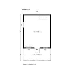 Holzhaus Morawa C 5x7m + 2m Terrasse 35m2